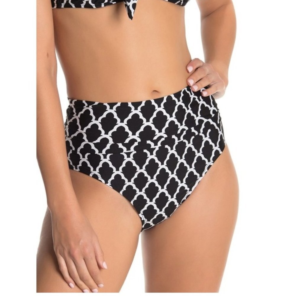 Athena Trellis High Waisted Bikini Bottoms - Picture 1 of 6